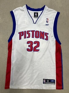 Detroit Pistons Richard Rip Hamilton Jersey Reebok White Sz M NBA #32 Basketball - Picture 1 of 16