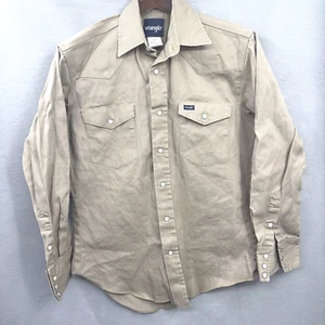Camicia Wrangler uomo media scatto taglio cowboy finitura ferma western rodeo twill pesante - Foto 1 di 13