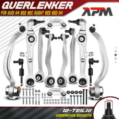 Querlenker Satz Vorne für Audi A4 8E2 B6 8EC B7 + Avant 8E5 B6 8ED B7 + Cabrio - Bild 1 von 4