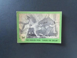 1961 Nu-Card Horror Monsters Card #34 The Dragon From Sinbad The Sailor - Picture 1 of 2