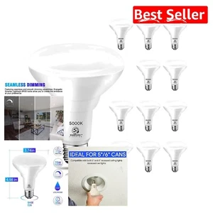 Listed 12 Pack Dimmable LED Flood Lights - 900 Lumens, E26 Base, Indoor Use - Picture 1 of 9