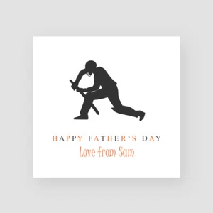 Personalised Handmade Fathers Day Card Step Father Cricket Sport Father In Law - Picture 1 of 4