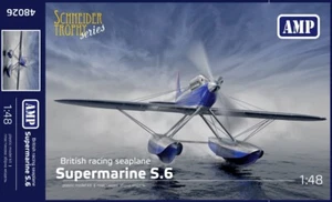 Supermarine S-6A British racing seaplane (Plastic model kit) 1/48 AMP 48026 - Picture 1 of 3