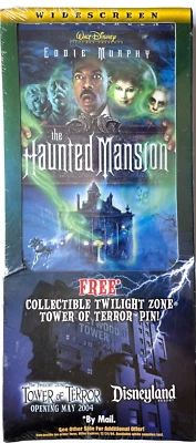 RARE LONGBOX DISNEY'S THE HAUNTED MANSION EDDIE MURPHY WIDESCREEN DVD & PINBACK - Image 1 of 4