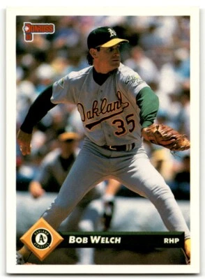 1993 Donruss Series 2 Bob Welch #579 Oakland Athletics - Image 1 of 2