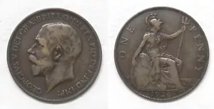 X4861 1926 Great Britain Penny Coin, Fine, KM 826 - Picture 1 of 1