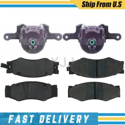 Pinzas de freno delanteras izquierda derecha y pastillas metálicas para Nissan 720 1983-1986 Foto 1 de 4