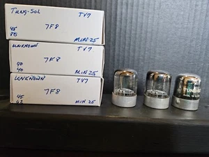 Tung-sol (1) and (2 Unknown) 7F8 Tubes Square Getter - Picture 1 of 2