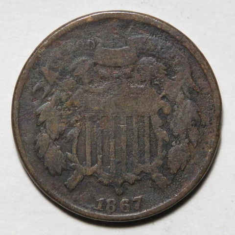 1867 US Two Cent Piece Cover