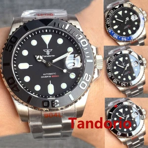 Tandorio 40mm Sapphire Glass NH35A Automatic Diver Men Watch Date Luminous 20ATM - Picture 1 of 20