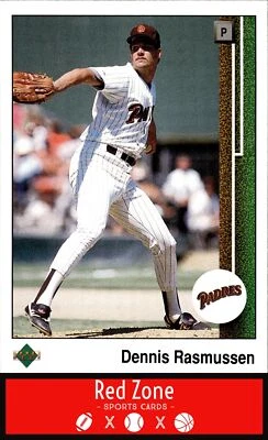 1989 Upper Deck - #645 Dennis Rasmussen NM Set Break. - Image 1 of 2