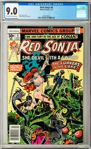 Red Sonja #4 CGC 9.0 (Sep 1977, Marvel) Frank Thorne art cover, Roy Thomas story - Picture 1 of 2