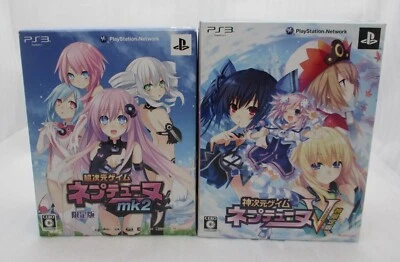 PS3 Hyperdimension Neptunia mk2 & V Victory Limited Ver. 2Games w/Figure Japan - Image 1 of 4