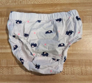 Carter's Child of Mine Baby Girl 6-9 Months 100% Cotton White Elephant Bloomers - Picture 1 of 1