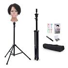 Klvied Reinforced Wig Stand Tripod Mannequin Head Stand Adjustable Wig Head S...