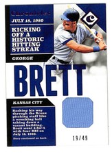 2017 Panini Chronicles George Brett 19/49 Jersey Patch Relic Card Royals HOF
