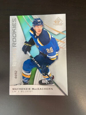 2019-20 Upper Deck SP Game Used Mackenzie MacEachern True Rookie /62 RARE! - Image 1 of 2