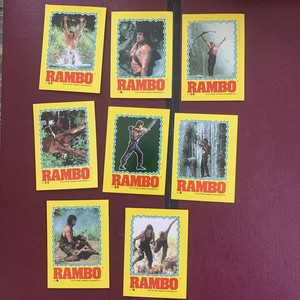 1985 Topps Rambo First Blood Part II Stickers John Rambo Sylvester Stallone.