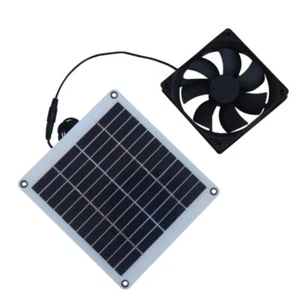 5W 10W 12V solar panel fan, solar pet exhaust fan, chicken dog cat air flow wind - Picture 1 of 5