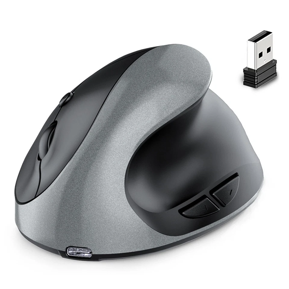 Rechargeable Dual Mode USB 2.4G Wireless + Bluetooth Mouse Vertical4968 - Image 1 of 1