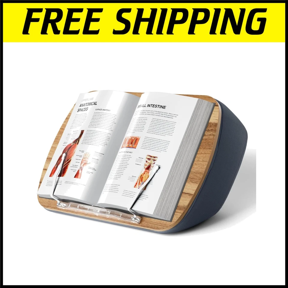 Plush Reading Pillow Stand with Device Slot - Portable Comfort for Book Lovers - Image 1 of 4