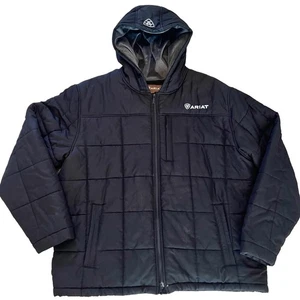 Ariat Crius Jacket Mens 2XL Black Quilted Lined Conceal Wind Water Protection - Picture 1 of 13