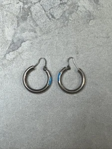 Pendientes Huggie Turquesa Plata Esterlina Suroeste De Colección H112 - Imagen 1 de 9