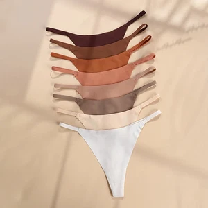 Tanga bragas suaves de tiro bajo elástico sin costuras para mujer S-XL - Imagen 1 de 25