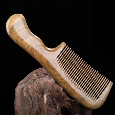 Handcraft Green Sandalwood Sandal Wood Hair Care Large Comb Gift - Image 1 of 4
