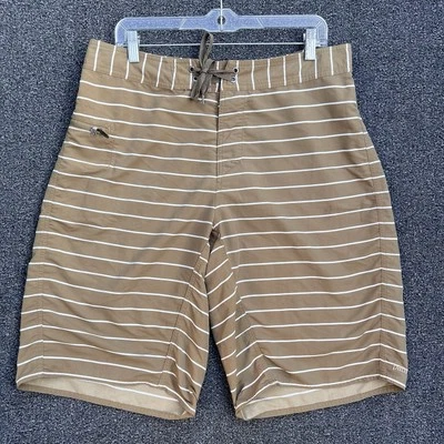 Patagonia Wavefarer Trunks Board Short Mens Size 34 Beach BrownStriped Swim - Image 1 of 4