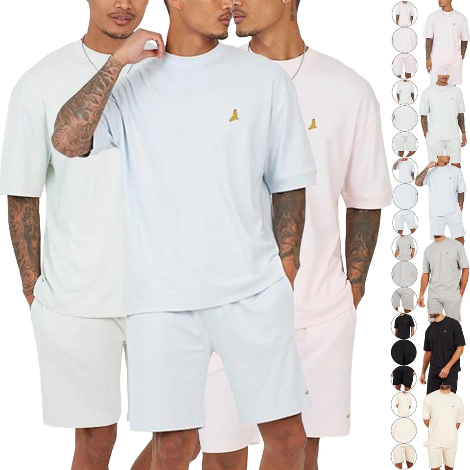 Brave Soul Mens T Shirt Shorts Set Holiday Summer Casual Gym Lounge Outfit S-XXL - Image 1 of 1