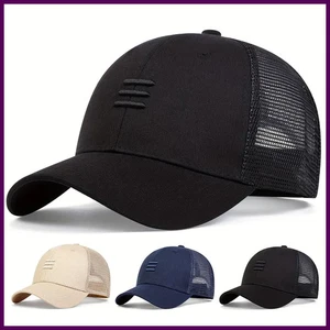 Men's Quick Dry Mesh Baseball Cap Adjustable Summer Outdoor Sports Hat - Picture 1 of 10
