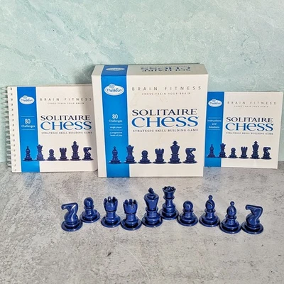 SOLITAIRE CHESS Game Brain Fitness ThinkFun 80 Challenges COMPLETE - Image 1 of 4
