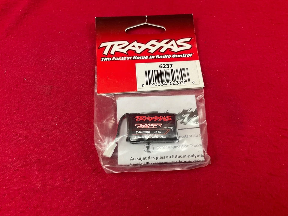 TRAXXAS 6237 QR-1   3.7 V  240mah  1 cell LiPo BATTERY new NOS RARE tra6237 - Image 1 of 3