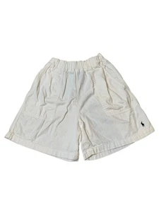 Vintage 1980s Ralph Lauren White Elastic Waist 6" Twill Hi-Rise Shorts Women's S - Picture 1 of 5