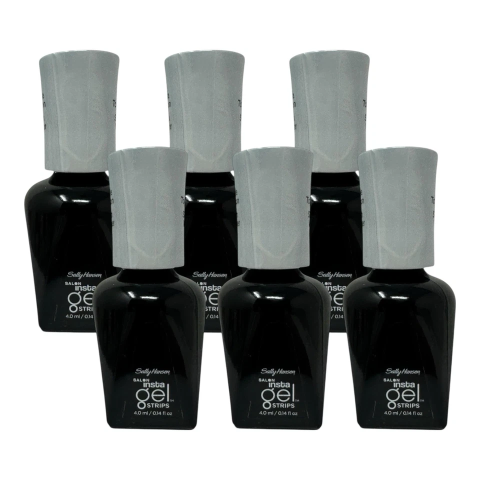 Lote de 6 tiras de gel Sally Hansen Salon Insta capa superior 4 ml / 0,14 oz transparente Foto 1 de 4