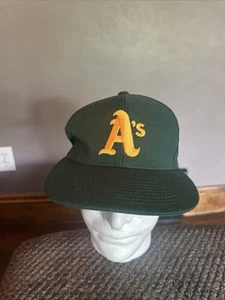Sombrero Oakland A's De Colección Especialidades Deportivas Años 90 MLB Verde Cúpula Logo Liso Mezcla de Lana - Imagen 1 de 14