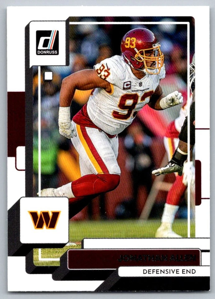 2022 Donruss Jonathan Allen Washington Commanders #182 - Image 1 of 2