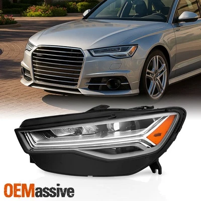 Para Audi A6 S6 2016-2018 [LEDD completo] Proyector Cromo Faro Driver con LED DRL Foto 1 de 4