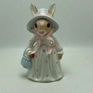 Banco Mamma Bunny pintado a mano zurdo vintage - Imagen 1 de 7