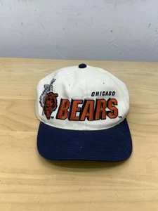 VTG Chicago Bears Shadow Hat Sports Specialties White Dome Embroidered 90s Wool - Picture 1 of 8