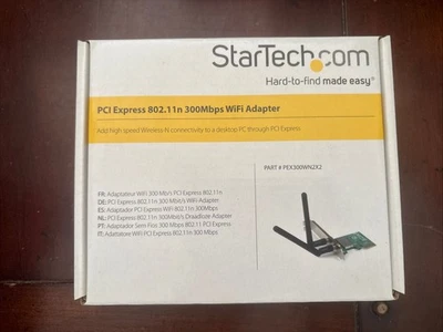 STARTECH.COM PEX300WN2X2 PCIe Wireless N Adapter 802.11n WiFi PCI Express - Image 1 of 2