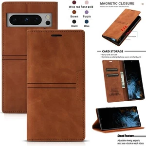 For Google Pixel 6a 7 8 9 Pro XL Phone Case Wallet Card Slot Flip Leather Cover - Picture 1 of 65