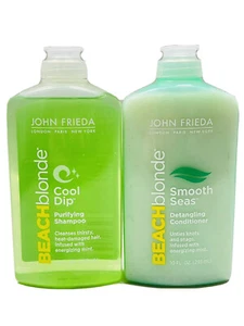 Champú John Frieda Beach Rubia Cool Dip y acondicionador suave para mares 10 oz - Imagen 1 de 1
