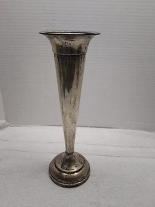 Large estate Trumpet Shaped Vintage silver plate Vase EPNS 10 3/4" - Picture 1 of 4