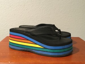 rainbow rubber shoes
