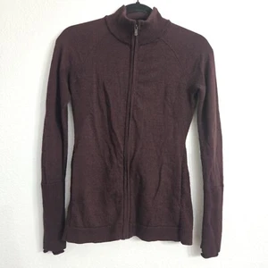 Lululemon Time to Thrive Merinowolle durchgehender Reißverschluss Pullover Cardigan Jacke Größe 6 - Bild 1 von 17