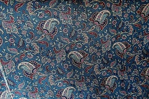 Fabric Joan Kessler for Condord Vintage Paisley Green 66" USA 2 Yards - Picture 1 of 3