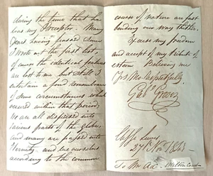 1843 Brief an Herrn Ade Milton Court Farm Arlington Sussex - Bild 1 von 13