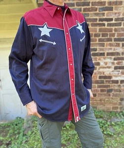 ROPER - Camicia vintage Old West Classics Texas cowboy rodeo - uomo XL - Pearl Snaps - VG + - Foto 1 di 11